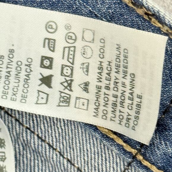 Levis Shorts Womens 25 Blue High Waisted Mom Relaxed Medium Wash 3" Inseam Denim - Picture 7 of 14